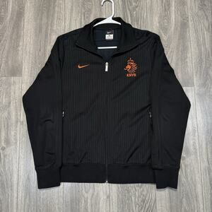 Nike KNVB Nederland Men's L Football Walkout Track Jacket Full Zip Crest Black